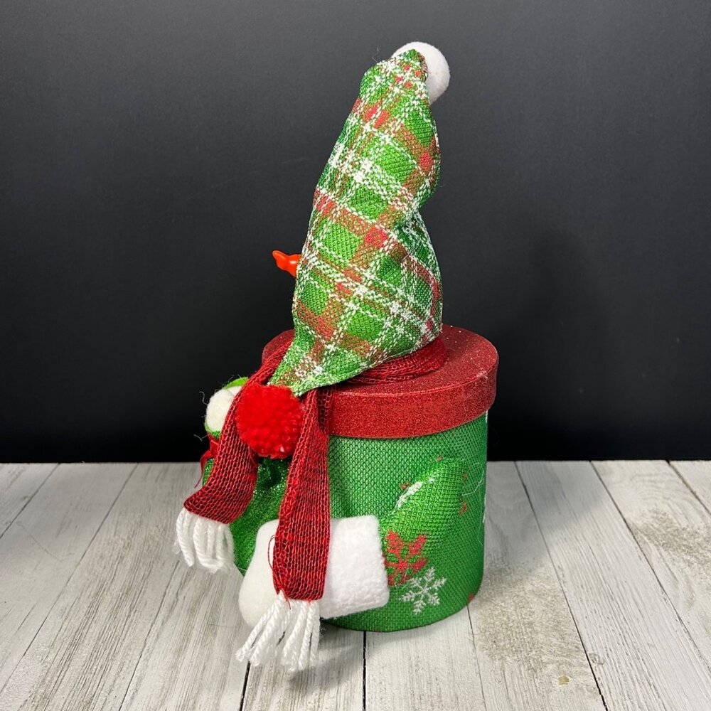 Christmas Snowman Cookie Candy Jar Container Holiday Winter Decor